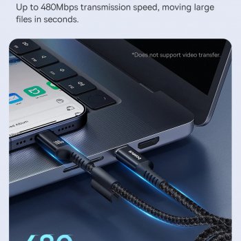 Spring USB-C Cable for Fast Charging