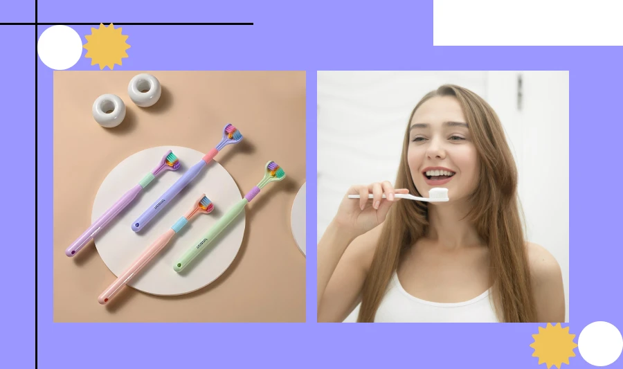 three sided toothbrush