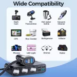 154W 9-in-1 Car Charger Adapter with 3 Sockets, 6 USB Ports, Fast Charging 9 5655610d4340e5170b98fddf49b390cd.jpg