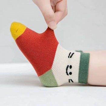 5 Pairs Colorful Striped Baby Socks