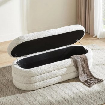 Stylish 49.2-Inch Storage Ottoman Bench