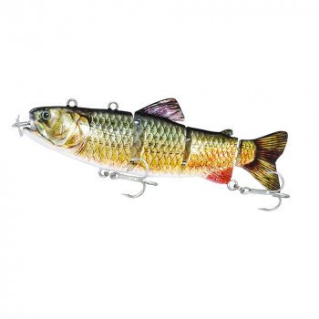 Electric Rechargeable Fishing Lure with LED Light & Robotic Swimming Action