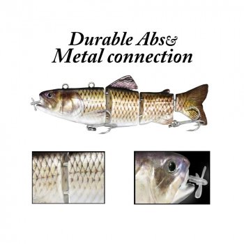 Electric Rechargeable Fishing Lure with LED Light & Robotic Swimming Action