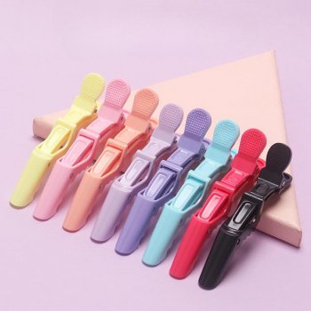 6Pcs Professional Colorful Alligator Hair Clips for Salon and Hairdressing