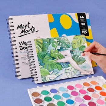 A4/A5 Spiral Bound Cotton Watercolor Book - 30 Thick Sheets, 190g Paper
