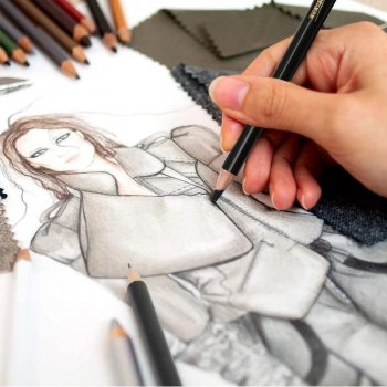 4 Color Charcoal & Soft Pastel Skin Tone Pencils