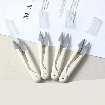 U-Shaped Needlework Scissors with Plastic Handle for Tailor, Sewing, and DIY Craft