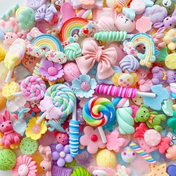 Cute Resin Flatback Animal Ornaments Set for DIY Crafts and Scrapbooking