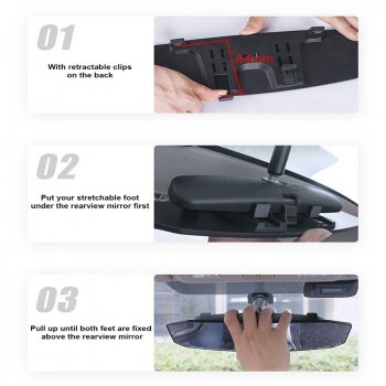 Anti-Glare Wide-Angle Rearview Mirror