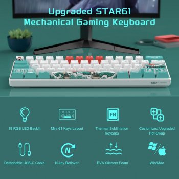 60% Mechanical Gaming Keyboard with RGB Backlighting