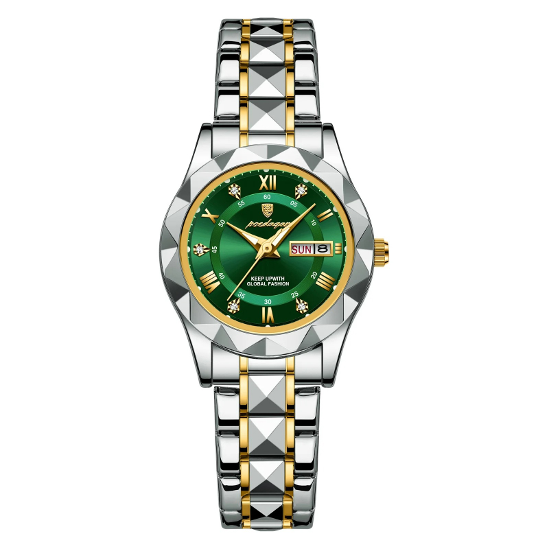 Waterproof Luminous Date Week Wristwatch
