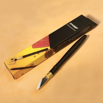 Ebony Handle Leather Carving Knife
