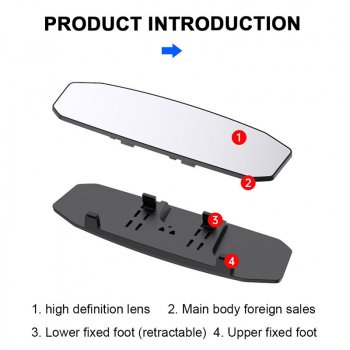 Anti-Glare Wide-Angle Rearview Mirror