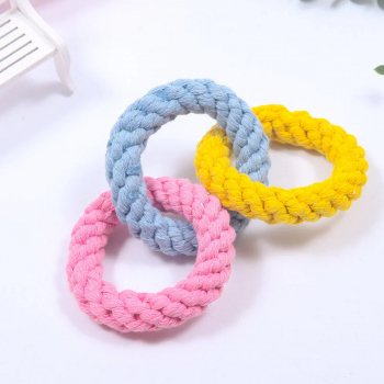 Bite-Resistant Cotton Rope Rings Dog Toy