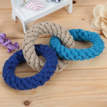 Bite-Resistant Cotton Rope Rings Dog Toy