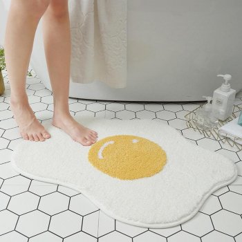 Cartoon Egg-Shaped Non-Slip Absorbent Floor Mat
