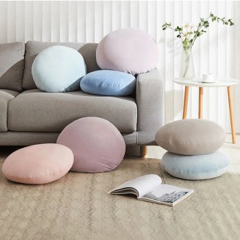 Alternative view of Fluffy Round Solid Color Seat Cushions