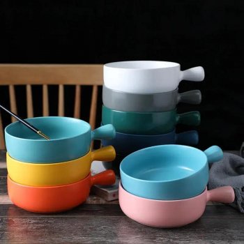 Nordic Ceramic Single Handle Bowl