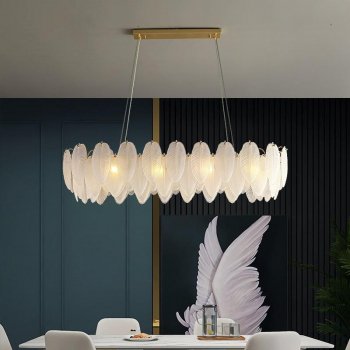 Nordic LED Feather Pendant Light
