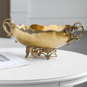 Retro Luxury Brass Fruit Bowl