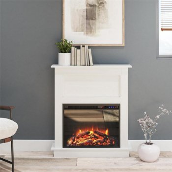 Elegant Electric Fireplace with Mantel