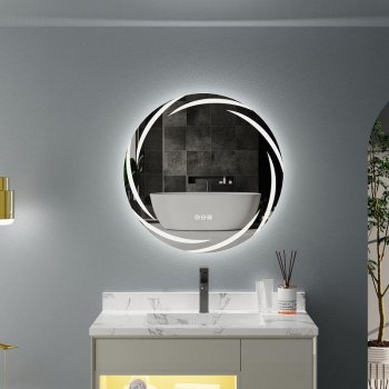 LED Anti-Fog Round Bathroom Mirror