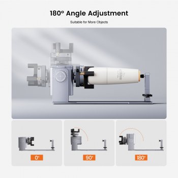3-in-1 Laser Engraving Accessories Kit with Rotary Jaw Chuck for Cylindrical Objects