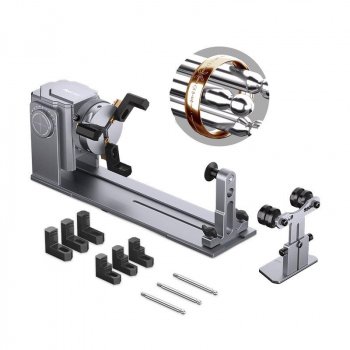 3-in-1 Laser Engraving Accessories Kit with Rotary Jaw Chuck for Cylindrical Objects