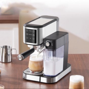 3-in-1 Semi-Automatic Espresso & Cappuccino Coffee Machine with Milk Frother - 20 Bar