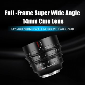 14mm T2.9 Full Frame Cine Lens for Cameras