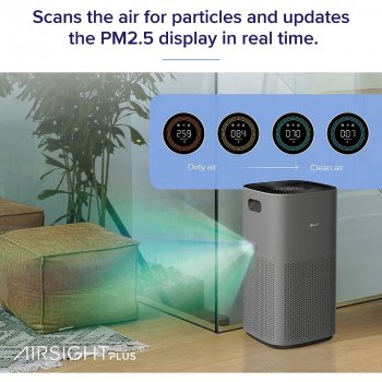 Smart Wi-Fi Air Purifier for Large Rooms - Alexa Compatible, PM2.5 Monitor, 3-in-1 Filter