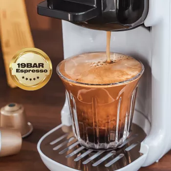 5-in-1 Multi-Capsule Espresso Machine – 20-Bar Pressure, Hot & Cold Options
