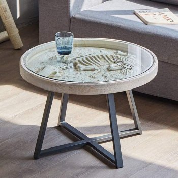 Elegant Round Glass Coffee Table