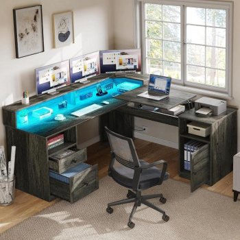Smart and Functional L-Shaped Desk