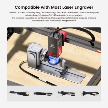 3-in-1 Laser Engraving Accessories Kit with Rotary Jaw Chuck for Cylindrical Objects