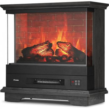 27-Inch Electric Fireplace Heater with 7 Flame Effects, 1400W Power, No Assembly