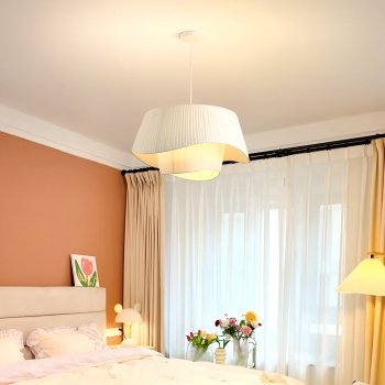 Retro Nordic Cream Fabric Chandelier