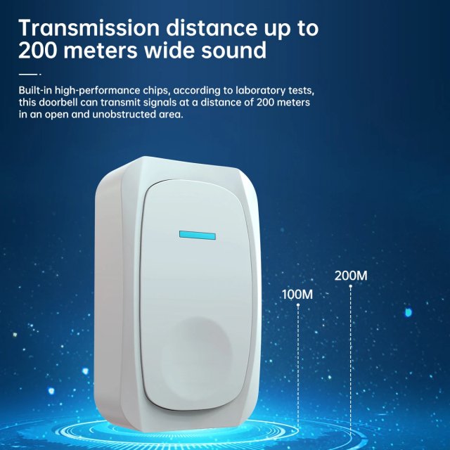 Wireless Battery-Free WiFi Doorbell with Voice Change & Kinetic Chime - Image 9