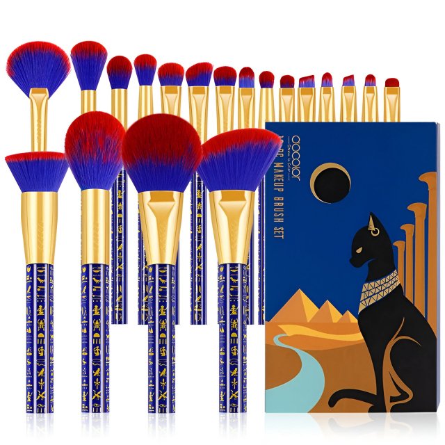 19-Piece High-Quality Makeup Brush Set for Face & Eyes - Foundation, Powder, Blending - Image 6