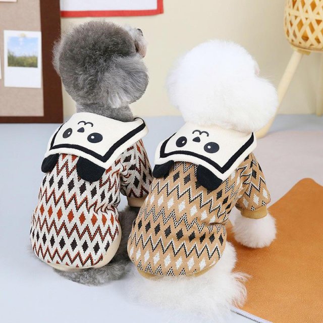 Cozy Striped Knitted Dog Sweater