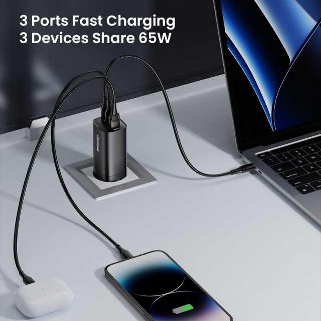 65W GaN USB Type-C Charger PPS PD QC4.0 Quick Charge for MacBook, iPad, iPhone, Samsung - Image 6