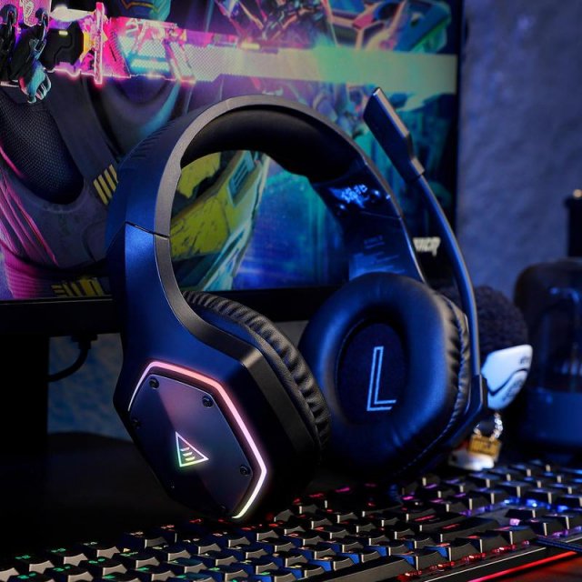 RGB Gaming Headset with 7.1 Surround Sound & Noise-Canceling Mic