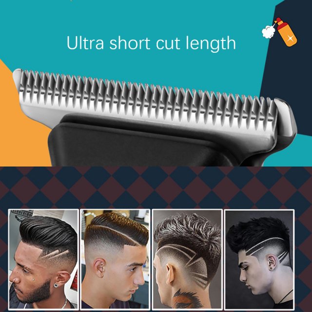 Professional 0mm Hair Trimmer Men’s Electric T-Blade Beard & Hair Clipper - Image 3