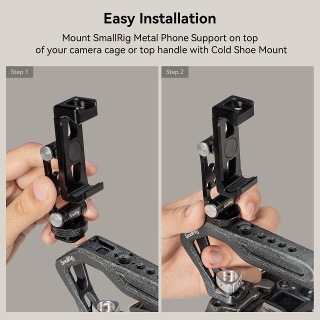 Metal Phone Holder with Cold Shoe for Quick Switching and Mounting for DJI RS 4 - Image 6