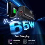 65W Gan Quick Charger With Pps, Qc4.0, Pd3.0 For Macbook, Ipad, Iphone, Samsung 2 1C09B0C8996881Ee851D7968F9E15495.Jpg