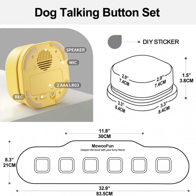 Dog Talking Buttons Training Set - 6 Pack Communication Starter Kit - Image 6