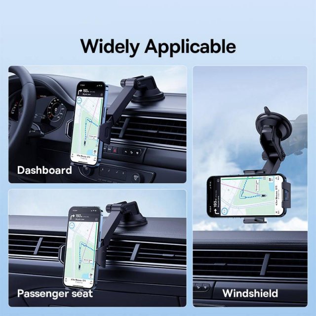 360° Car Phone Holder with Secure Windshield & Dashboard Mount - Image 5