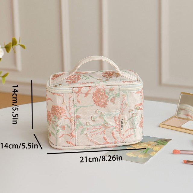 Large Capacity Floral Makeup Bag for Women - Image 8