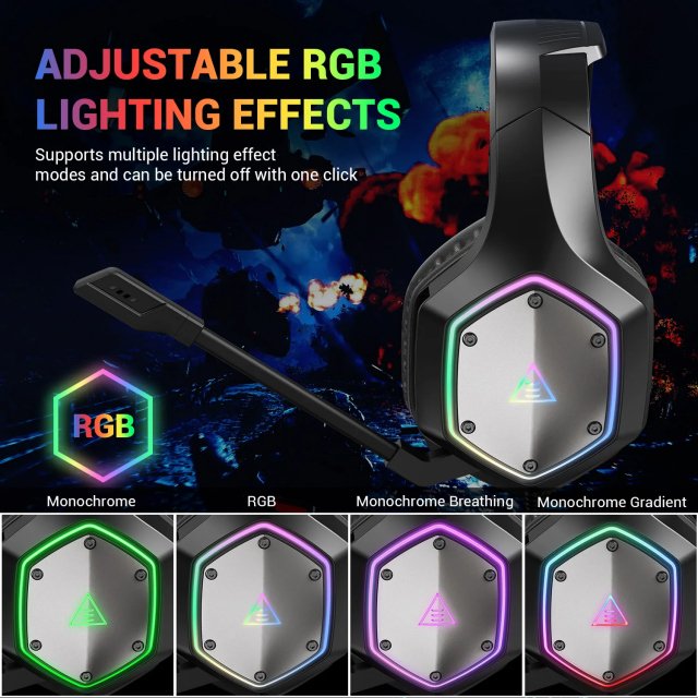 RGB Gaming Headset with 7.1 Surround Sound & Noise-Canceling Mic - Image 5