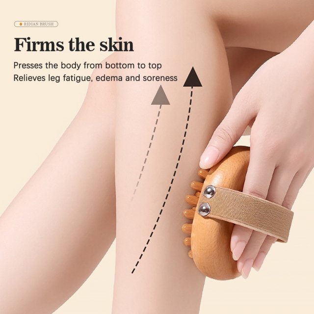 Multi-Functional Wooden Anti-Cellulite Body & Scalp Massage Brush - Image 5